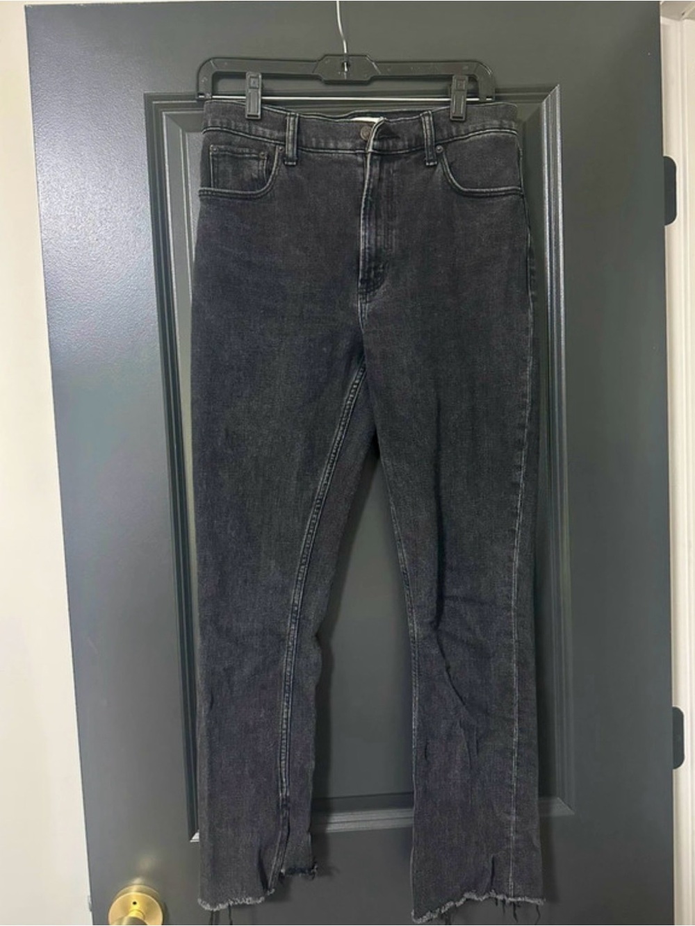 Abercrombie & Fitch Black Washed Slim Straight Jeans